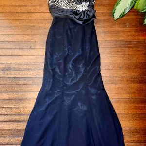 Vintage Sparkle Black Gothic Gown